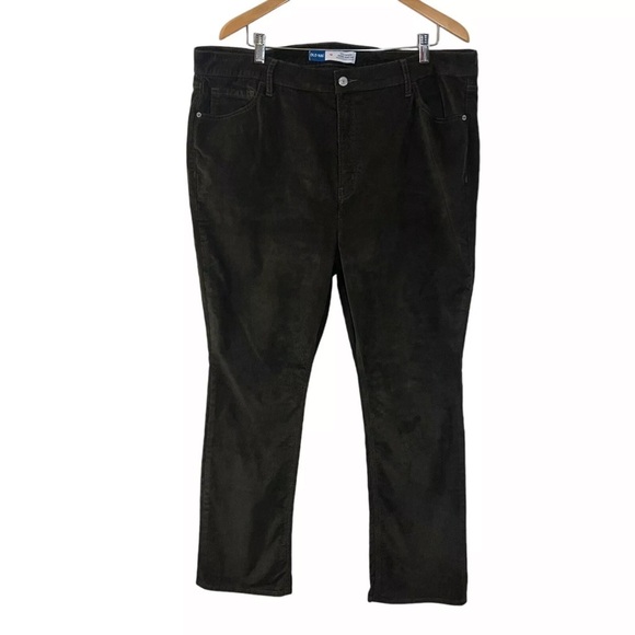 Old Navy Corduroy Pant Plus 18 Extra High-Rise Kicker Boot Cut Olive Green - Picture 1 of 7